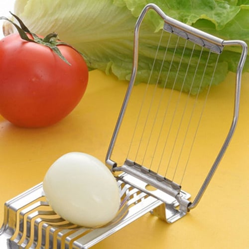 New Stainless Steel Boiled Egg Slicer Cutter Mushroom Tomato Kitchen Chopper 
