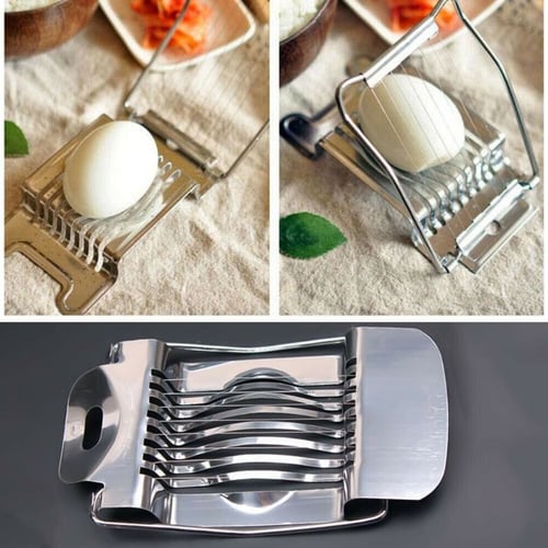 Stainless Steel Boiled Egg Slicer Cutter Tool Mushroom Tomato Kitchen Chopper 