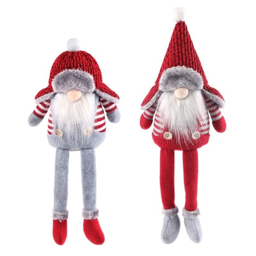 Christmas Santa Claus Tomte Doll Long Leg Gnome Plush Doll Home Decor Xmas Gift 