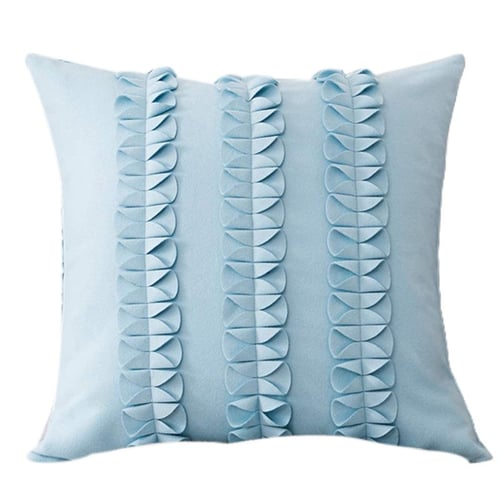 Flower Linen Pillow Case Waist Back Throw Cushion Cover Home Sofa Decor BL 