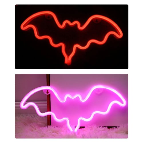 Bat Shaped Led Light Creative Wall Hanging Ornaments Night Lamp Home Decor S Reviews Zoodmall - Bat Home Decor