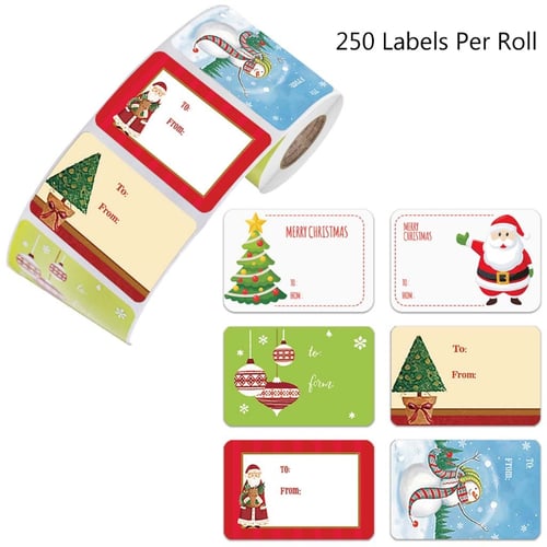 Details about   250pcs Adhesive Christmas Gift Name Tags XMAS Stickers Present Seal Labels Decor 