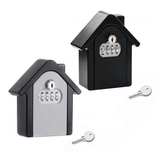 4 Digit KEY SAFE OUTDOOR HIGH SECURITY WALL MOUNTED BOX SECURE LOCK COMBINATION 