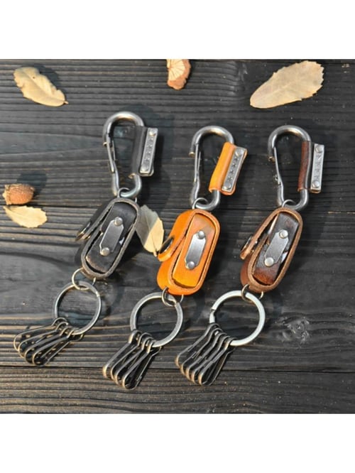 Details about   Vintage Dice Pack Cowhide Leather Keychain Metal Loop Key Ring Belt Gifts 
