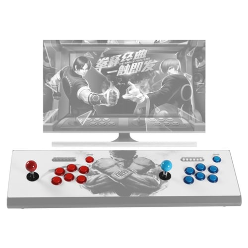 2 Player Arcade Controller DIY Kit Ellipse Oval Joystick 20 LED Chrome Buttons 