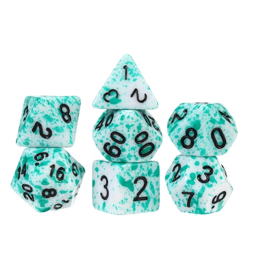 7pcs/Set Acrylic Dice,Different Shapes Digital Dice for RPG DND Board Game Role Playing Games