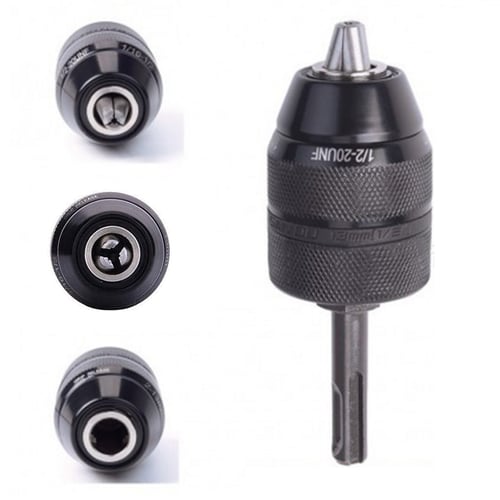 Heavy Duty Professional 2-13mm 1/2-inch SDS-Plus Keyless Adapter with Drill Chuck