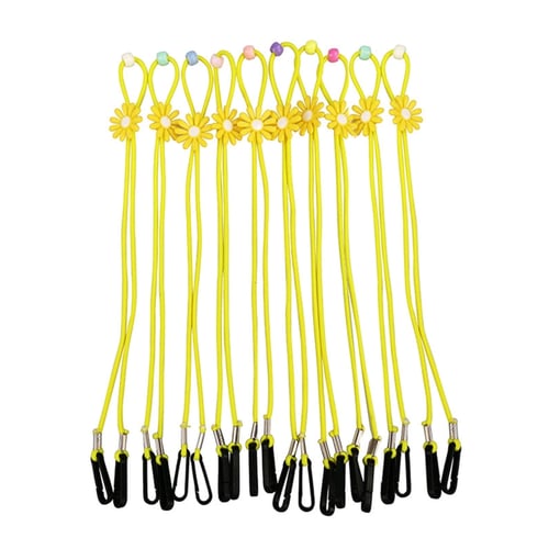 10Pcs Adjustable Strap Mouth Mask Lanyard Safety Face Cover Extender with Clips 