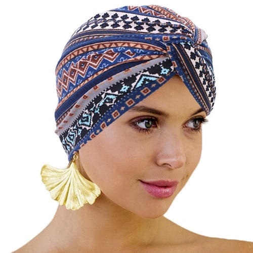 Women Twist Turban Muslim Hijab Scarf Chemo Strech Cap Hat Beanie Bonnet Wrap