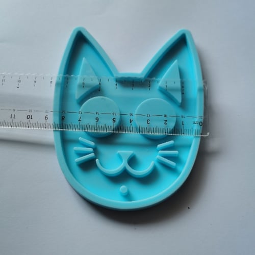 Cat Key Chain Silicone Mould,Flexible,Reusable and Durable,Crystal Epoxy Resin Mold,Cat Key Chain Pendant Casting Silicone Mould,DIY Crafts Decoration Keychain Jewelry Making Tools