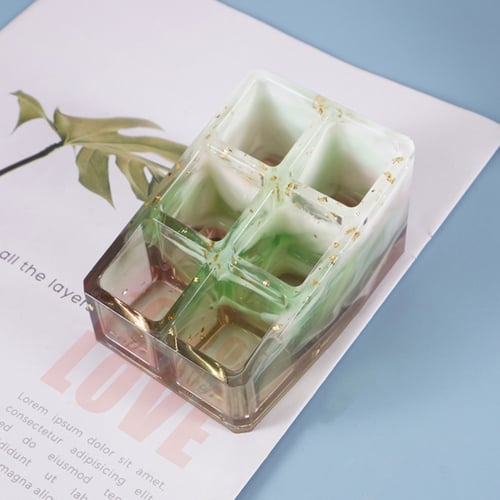 DIY Lipstick Storage Box Silicone Mold Crystal Resin Epoxy Casting Moulds Crafts 
