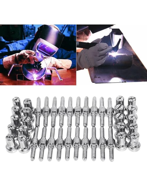 40pcs Plasma Cutting Torch Consumable Cutting Extended Long Plasma Cutter Kit 