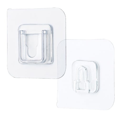 10 Pcs Double Sided Adhesive Wall Hooks Waterproof Oilproof Self S Reviews Zoodmall - How To Use Adhesive Wall Hooks