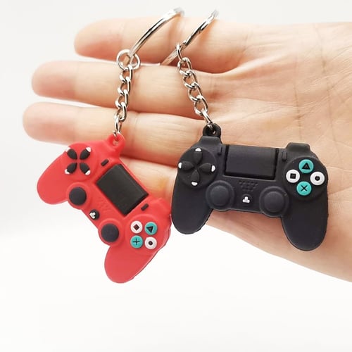 Mini PVC Cartoon Video Game Controller Keyring Key Chains Gamepad Keychain