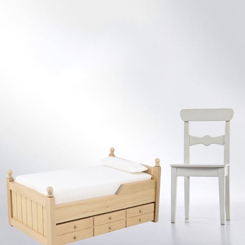 Mini Cabinet Bedroom Furniture Kits Home For 1/12 Scale DollhoUKe AccessorieODDE 