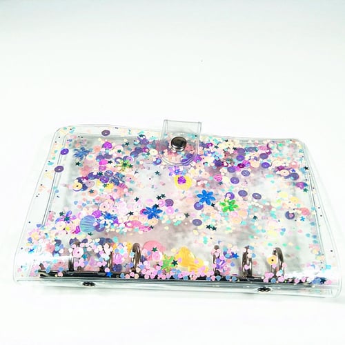 A5 A6 Glitter Sequins Loose Leaf Binder Notebook Cover Stationery School Office 