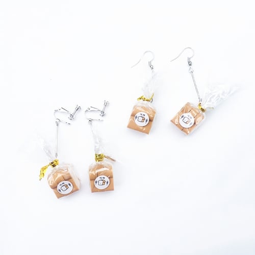 Toast/bread handmade earrings