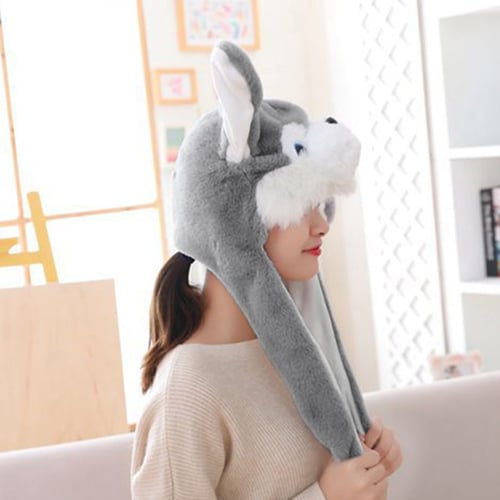 Rabbit Plush Earmuffs The Funny Ears of The Plush hat Move and Pinch a Shiny Bunny Headdress That can be Given to Children and Women