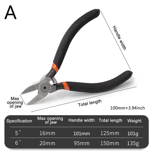 6 Inch Diagonal Side Flush Cable Cutter Cutting Copper Wire Shears Pliers Tool 
