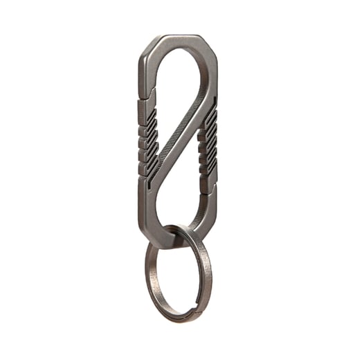 EDC Titanium Alloy Carabiner Hanging Buckle Key Ring Quickdraw Keychain bid 