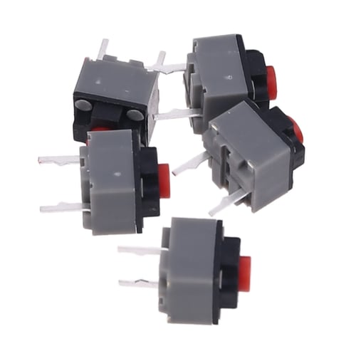 5pcs Micro Switch 6*6*7.3 mm Square Silent Switch Button Mouse DIP Microswitch 