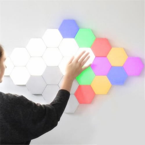 Details about   Night Light LED Hexagon Light Modular Remote Control Aurora Game Lamp Home Decor 