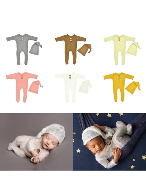 Baby Stretch Romper Toddler Photo Prop Newborn Lace Mohair Photography Clothes 