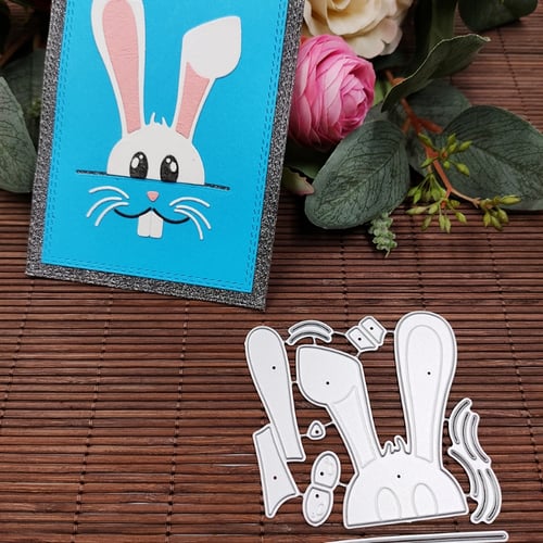 Easter Bunny Cup Metal Cutting Dies Stencil DIY Scrapbooking Album Stamp Paper