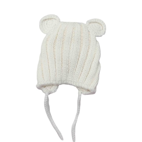 Autumn Winter Warm Baby Newborn Cute Beanie Cap Ear Protection Solid Color Hat 