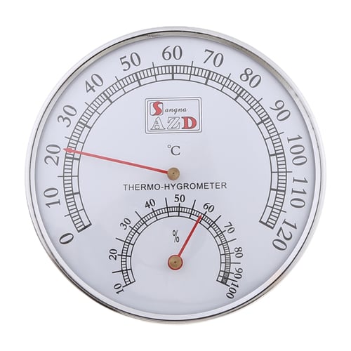 Metal Sauna Hygrothermograph Thermometer Hygrometer Room Indoor Heat-resistant. 