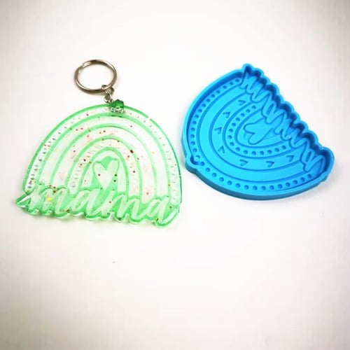 DIY Crafts Mothers Day Series Pendants Epoxy Resin Mold Keychain Silicone Mould 