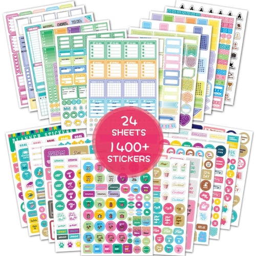 730 Pcs Planner Stickers Monthly Weekly Daily Stickers Decorative Stickers Value Pack Sticker Set for Work,School Plan,Calendar,Journal