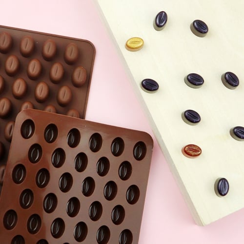 Silicone Chocolate Mould Tray Round Icing Craft Cake Jelly Baking Coffee Beans 