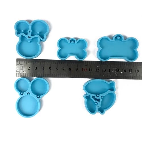 Silicone Bone Shape Pendant Resin Mold Dog Tag Keychain Resin Casting Mould 