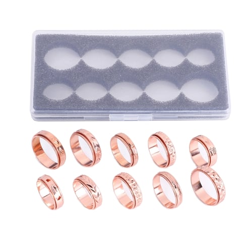 10 Styles Stress Relieving Fidget Band Rings Kit Fuuny Spinner Metal Rings Bands 