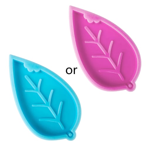 Feather Leaves DIY Jewelry Pendant Resin Silicone Molds Casting Craft Tools 