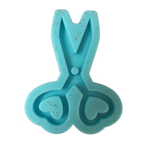 Scissors Heart Shape Resin Mould Jewelry Keychain Pendant Craft Silicone Mold 