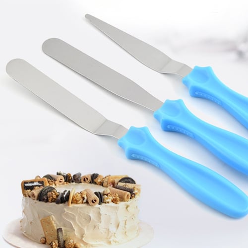 Straight Angled Icing Spatula Set of 4 Stainless Steel Offset Spatulas Cake 