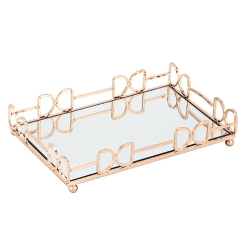 Rectangle Gold Mirror Tray Perfume Jewelry Display Dresser Vanity Serving S Reviews Zoodmall Rectangle Gold Mirror Tray Perfume, Rectangle Gold Mirror Tray