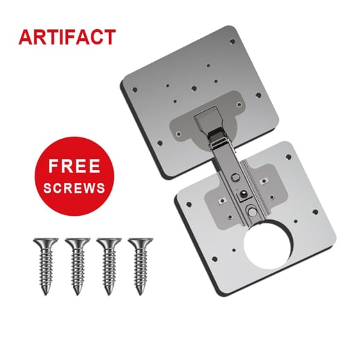 Stainless Steel Plate Repair Accessory for Cabinet Furniture Drawer Window Easy Mount Concealed Stainless Steel Cabinet Hinges OETN Cabinet Hinge Repair Plate with Screws