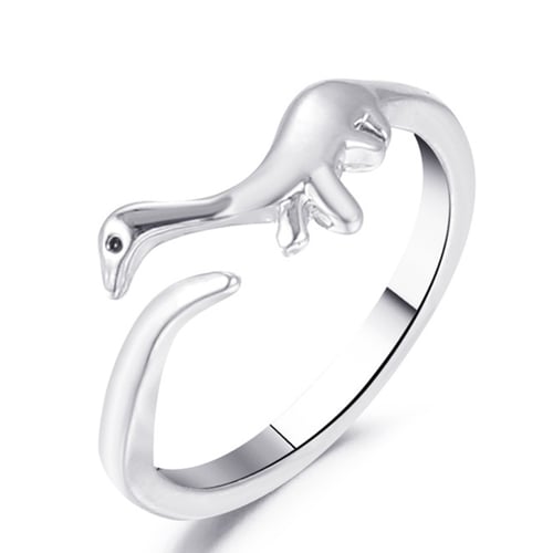 Fashion Cute Animal Dinosaur Open Ring Women Adjustable Wedding Jewelry Gift New 
