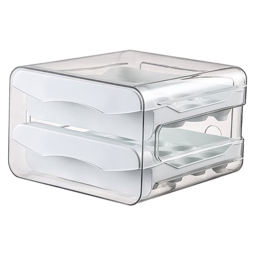 1pc Fridge Storage Box For Frozen Egg-like Food, Clear Plastic