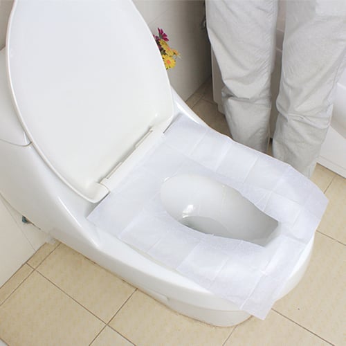 10 Sheets Disposable Toilet Seat Cover Mat Travel Portable Paper Pad S Reviews Zoodmall - Portable Toilet Seat Pad