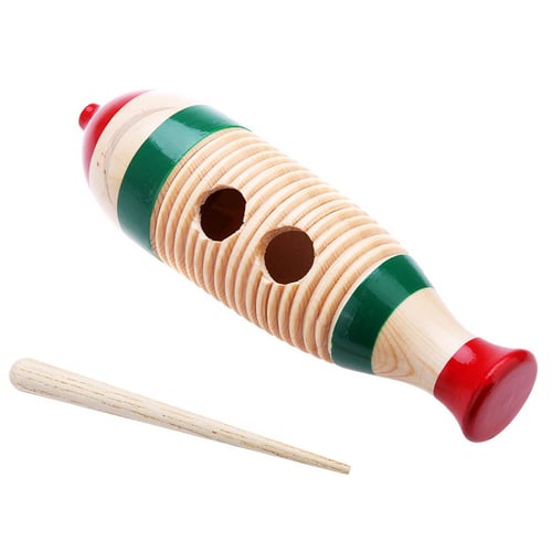 YMXLB Musical Instrument WG-200 Wood Guiro with Scraper 