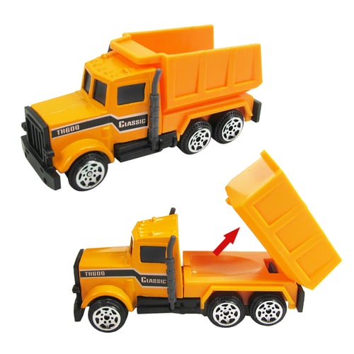 Kids Plastic Engineering Car Truck Traffic Signs Diecast Model Set Toy Gift 