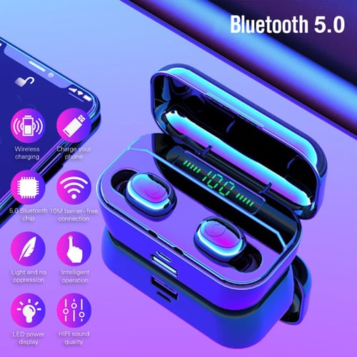 TWS-G6S Wireless Bluetooth 5.0 Earphones HiFi Headset Headphones w/ Charging Box 