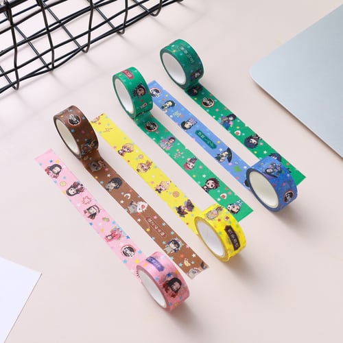 2pcs sticker tape anime demon slayer design decorative paper self adhesive washi tape for scrapbook buy 2pcs sticker tape anime demon slayer design decorative paper self adhesive washi tape for scrapbook prices reviews