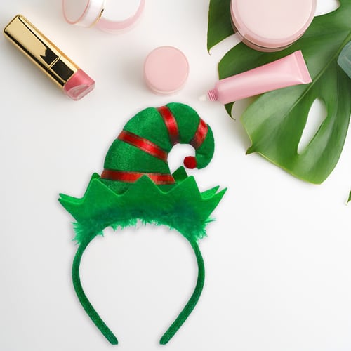 Hair Hoop Cute Christmas Santa Elf Hat Children Headband Gifts Cosplay Costume For Party