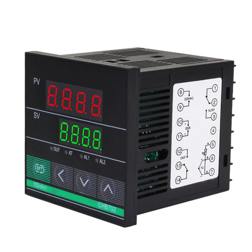 ZGQA-GQA CHB702 Temperature Controller Thermostat Intelligent Digital Display Temperature Controller Relay/SSR Output AC180-240V 0-400℃ 