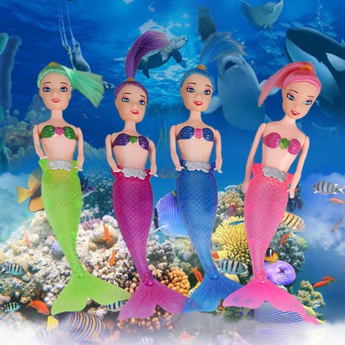 Cidere 1Pc Wekold Flash LED Light Swimming Mermaid Princess Educational Doll Girls Toy Gift Dolls 